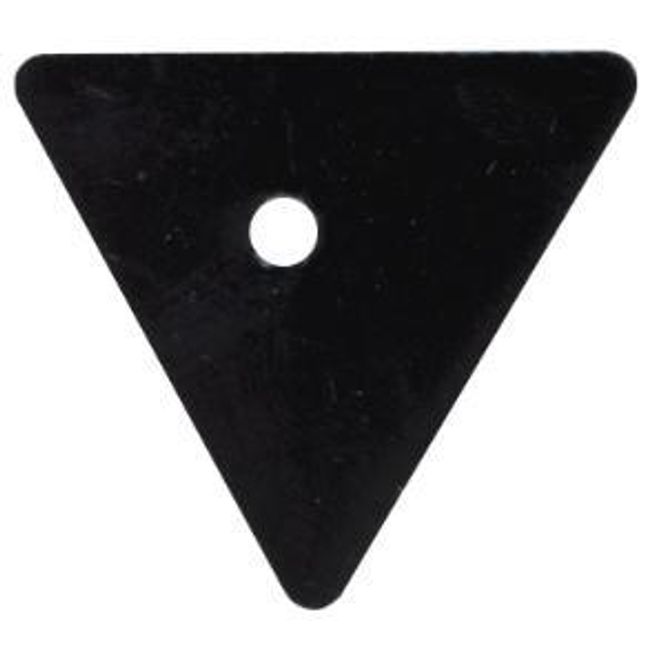 Hovedbilde KALESJEHJERTE TREKANT MED 6 MM HULL SVART