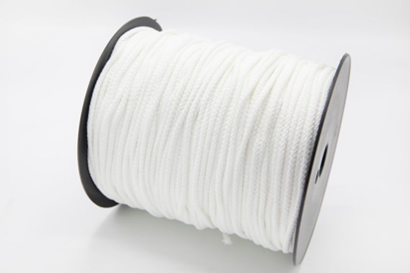Snor polyester 4 mm hvit